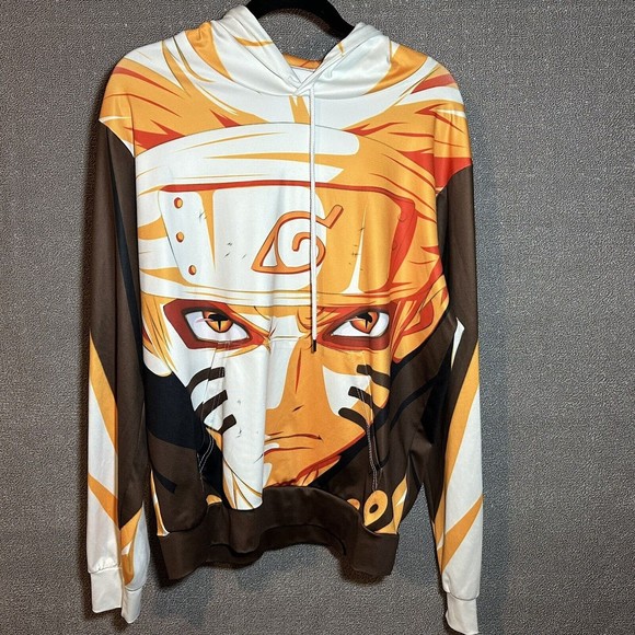 Naruto Anime Hoodie Sweater Unisex Graphic Print Casual Long Sleeve Size XL - Picture 6 of 6